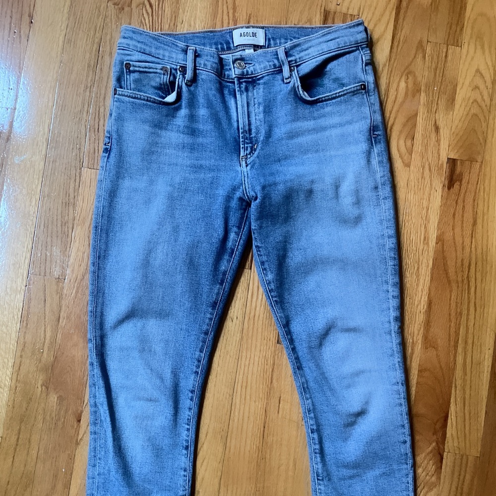 Agolde mid rise straight jeans